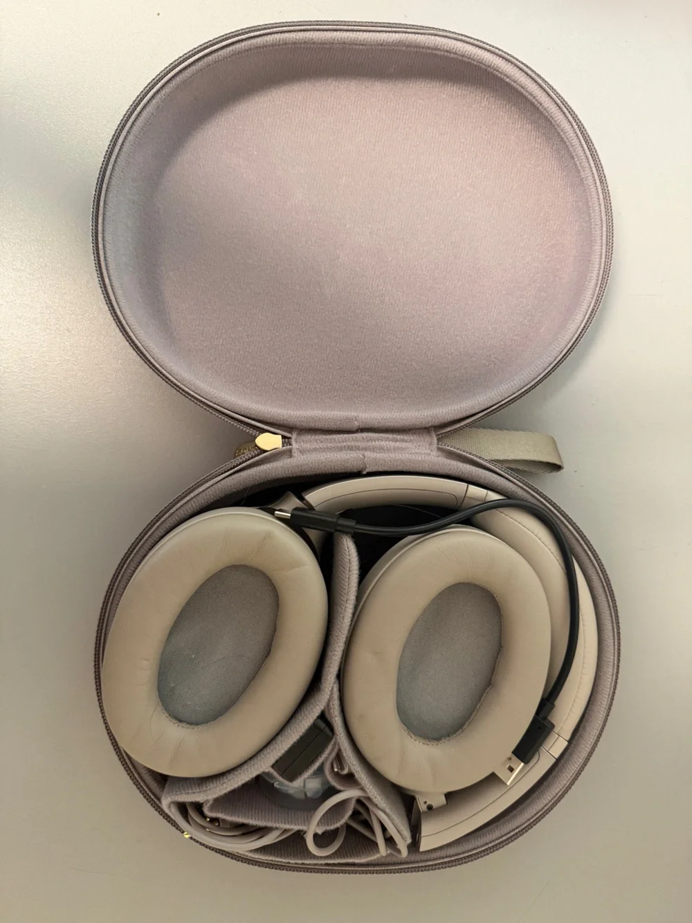 Sony AH-1000XM3 Noise Cancelling Over-Ear Headphones in Cream